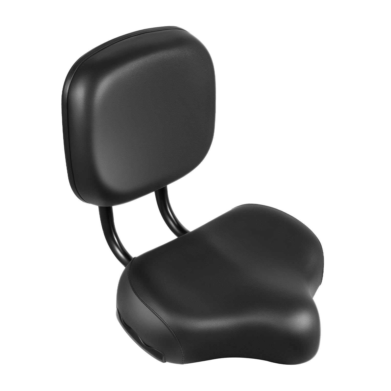 Bike Seat with Backrest, Oversized Comfort Bicycle Saddle, Ergonomically Designed Curved Seat, Soft Memory Foam Padded Cushion, Universal PU Cushion