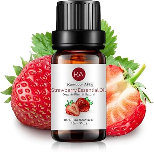 Strawberry Essential Oil 100% Pure Therapeutic Grade Aromatherapy Oil for Diffuser, Perfume, Soaps, Candles, Massage - 10ml0.33oz