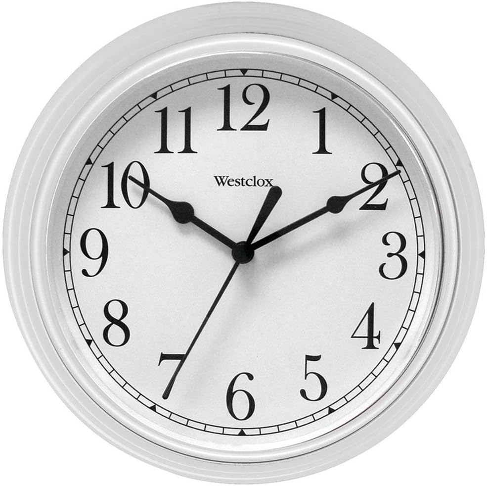 Salton NYL46994A 9" Decorative Wall Clock (White), 1