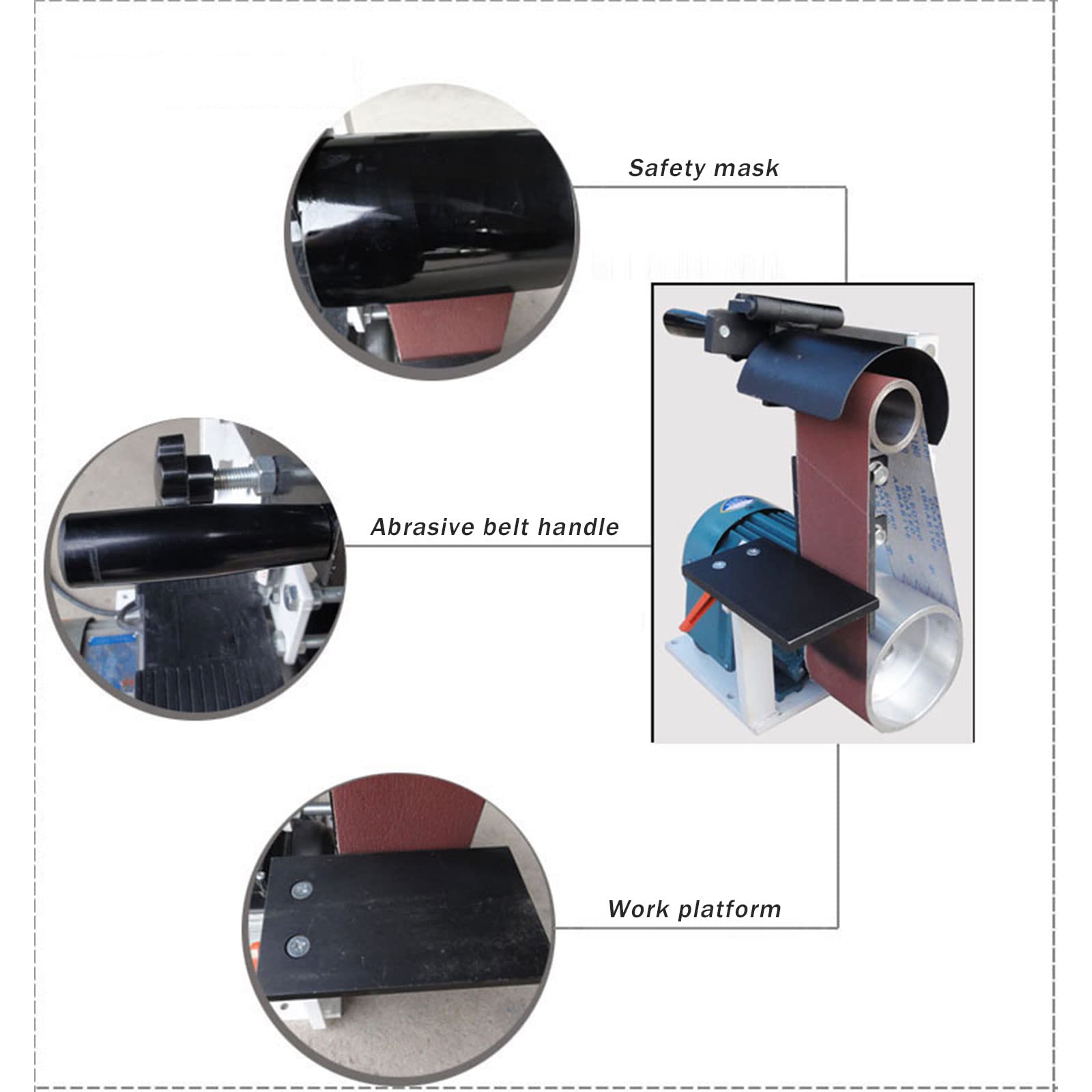 Geevorks Mini Bandschuurmachine Elektrische Schuur Polijst Slijpmachine Geevorks Mini Bandschuurmachine Elektrische Schuur Polijst Slijpmachine