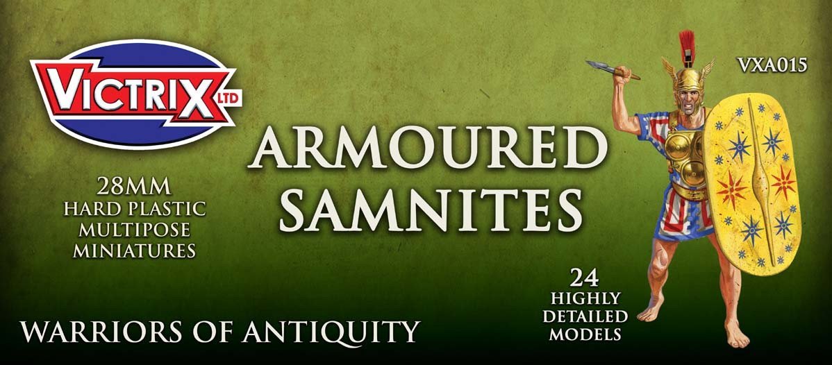 Victrix VXA015 - Ancient Armored Samnites - Set of 24 Figures - 28mm Plastic Miniatures - Warrior of Antiquity