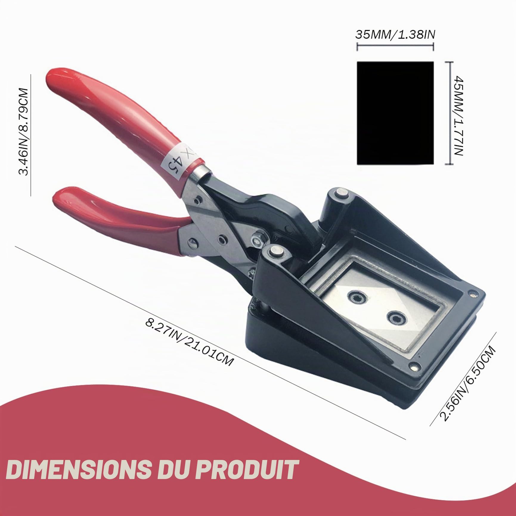 Coupe-Photo Portable 35 x 45 mm, Coupe-Papier avec découpe précise, Photo Portable pour passeports, permis et Cartes d'identité. - pour Passeport, Image pour Photos.