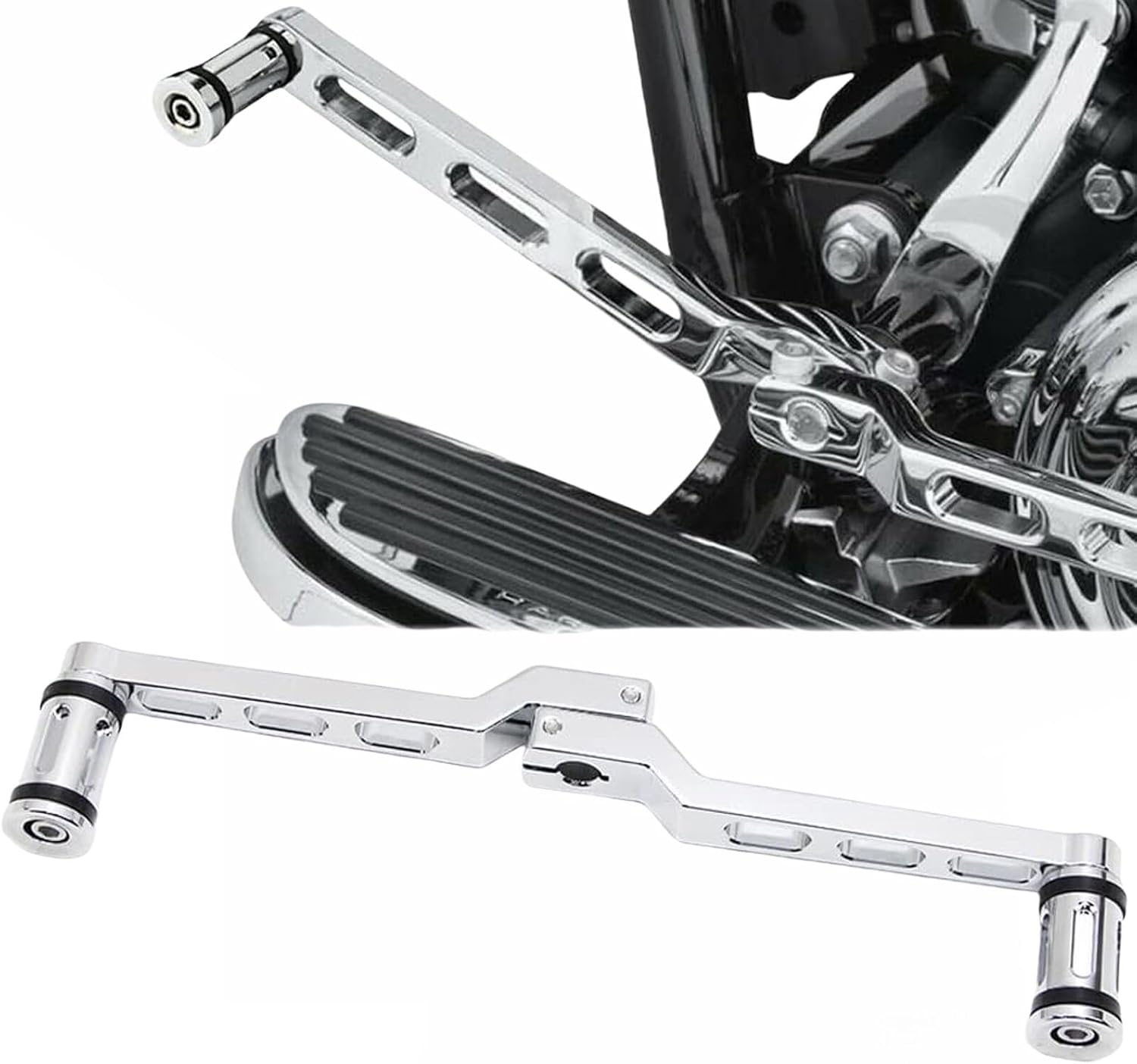 TDZ 1Pc Chrome Shift Lever + Shifter peg for Harley '04-'22 Sportster XL 1200 883 w/Mid-Controls,Replaces OEM # 34660-04A