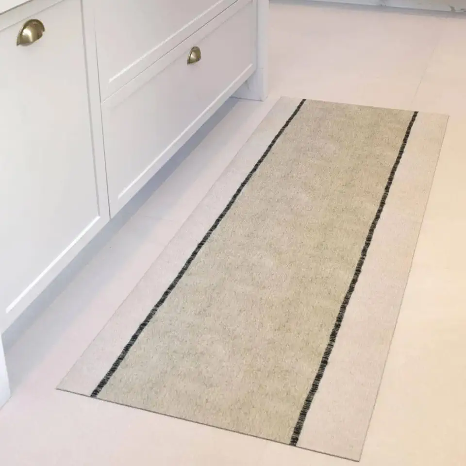 Tapete Passadeira Antiderrapante Absorvente Macia Conforto e Segurança Para Casa Cozinha Banheiro e Lavanderia (0,50 X 0,60, Listras)