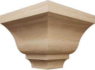 2 5/8"P x 3 3/8"H WM48 Americraft Solid Hardwood Stain Grade TrimPro Crown Moulding Outside Corner, White Oak (Matches Moulding MLDW01X04WM48WO)
