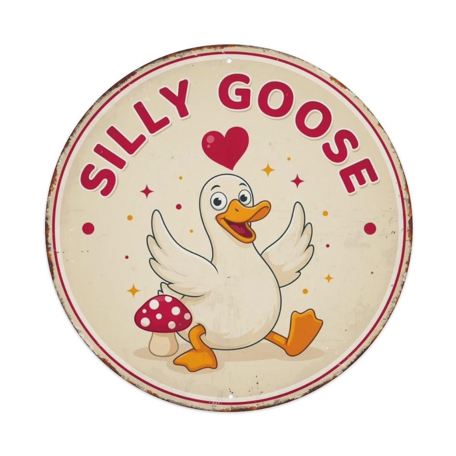 Silly Goose Ugly Cute Metal Tin Sign Plaque
