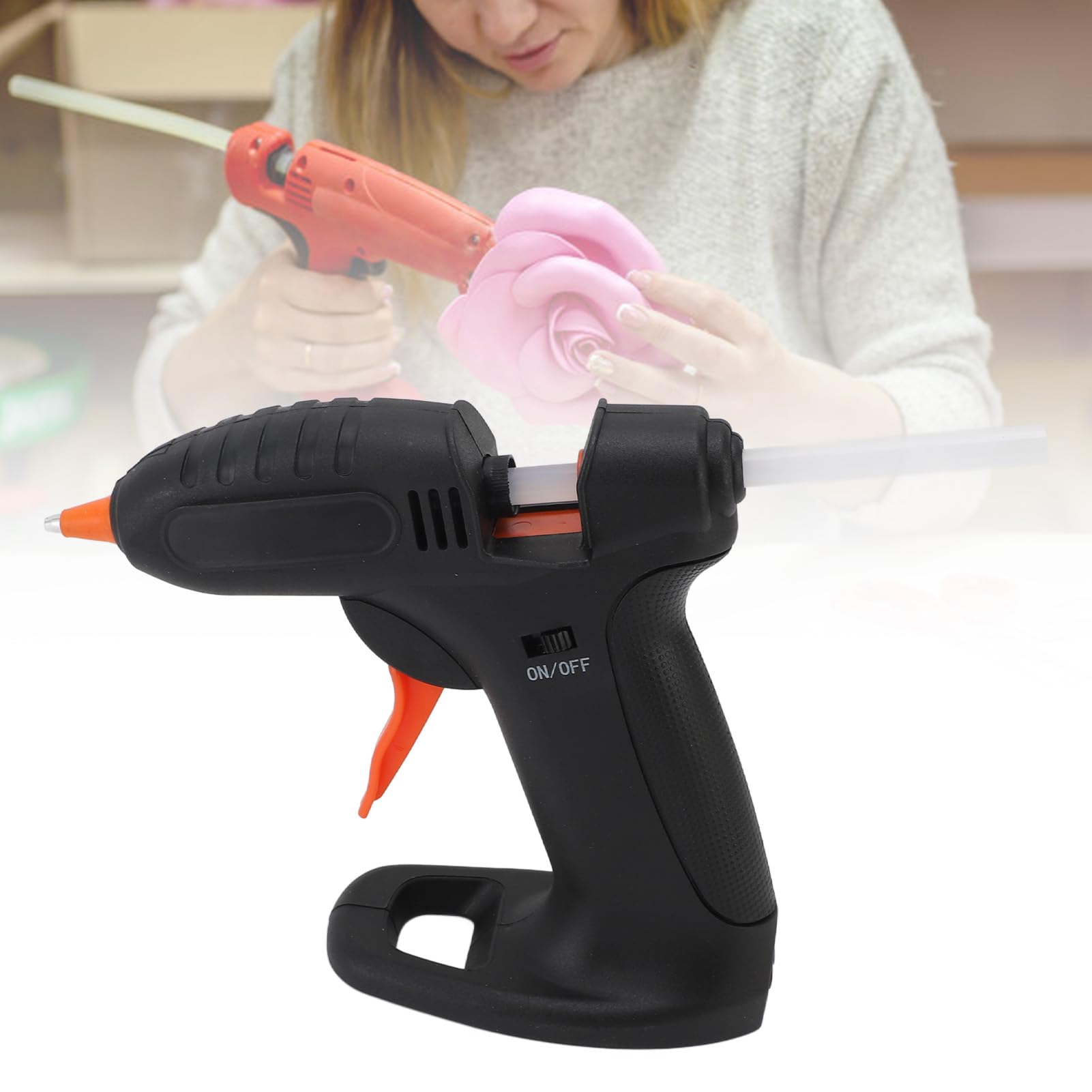 Cordless High Temperature Mini Hot Glue Tool, 3.7v Fast Heating Hot Glue Crafting Tool with 30pcs Glue Sticks, Hot Glue Tool for Repairing