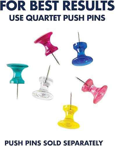 Miniatura 6 de Quartet. Tablero de anuncios de 36x 24pulgadas. Tablón de anuncios de tela de oficina oval., Negro