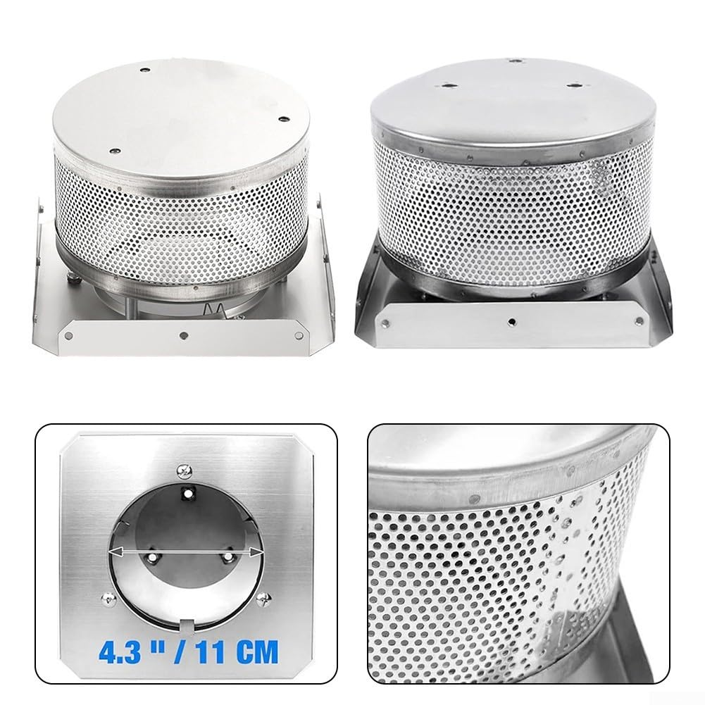 Base de pantalla de acero inoxidable para calefacción piramidal de 7 | 7 pulgadas de diámetro, 5.2 pulgadas de alto, se adapta a los modelos piramidales, fácil montaje