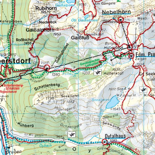 Oberstdorf - Kleines Walsertal - Sonthofen: 1:50000 (freytag & berndt Wander-Rad-Freizeitkarten)