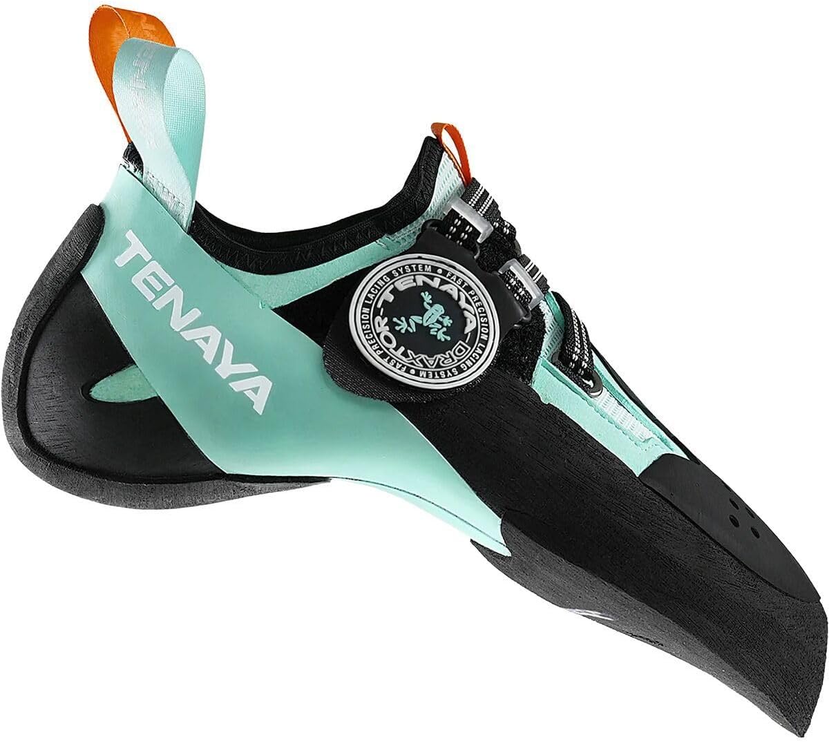 Tenaya Aruma Rock Climbing Shoes, Unisex, Black and Mint Green (US Footwear Size System, Adult, Men, Numeric, Medium, 10.5)
