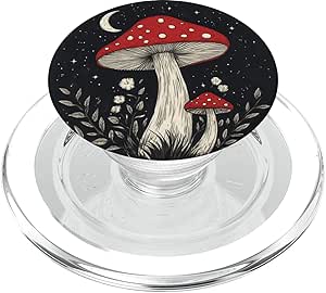 PopSocket Design Cottage Core Automne – Livres, Thé, Champignons, Motif Vintage Nature