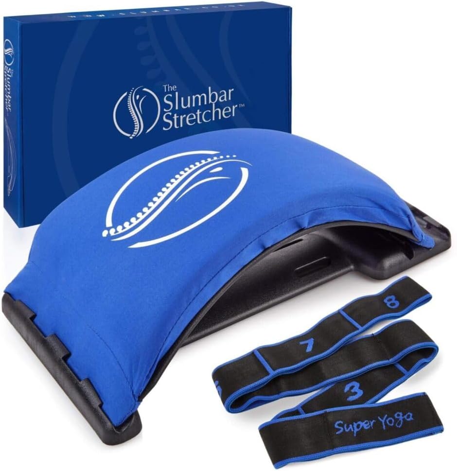 The Slumbar Back Stretcher and Posture Corrector. Relieves Back, Shoulder, Neck and Sciatic Pain. Postural Support and Relief. Free Ebook and Stretching Strap…