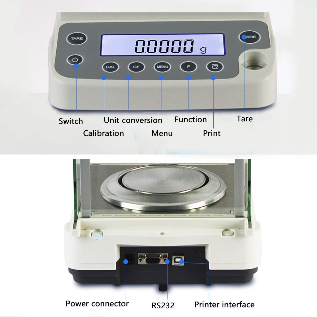 0.001g 0.1mg Precyzyjna waga cyfrowa analityczna waga laboratoryjna elektroniczna wysoka precyzja z ekranami LCD przedniej szyby do apteki laboratoryjnej