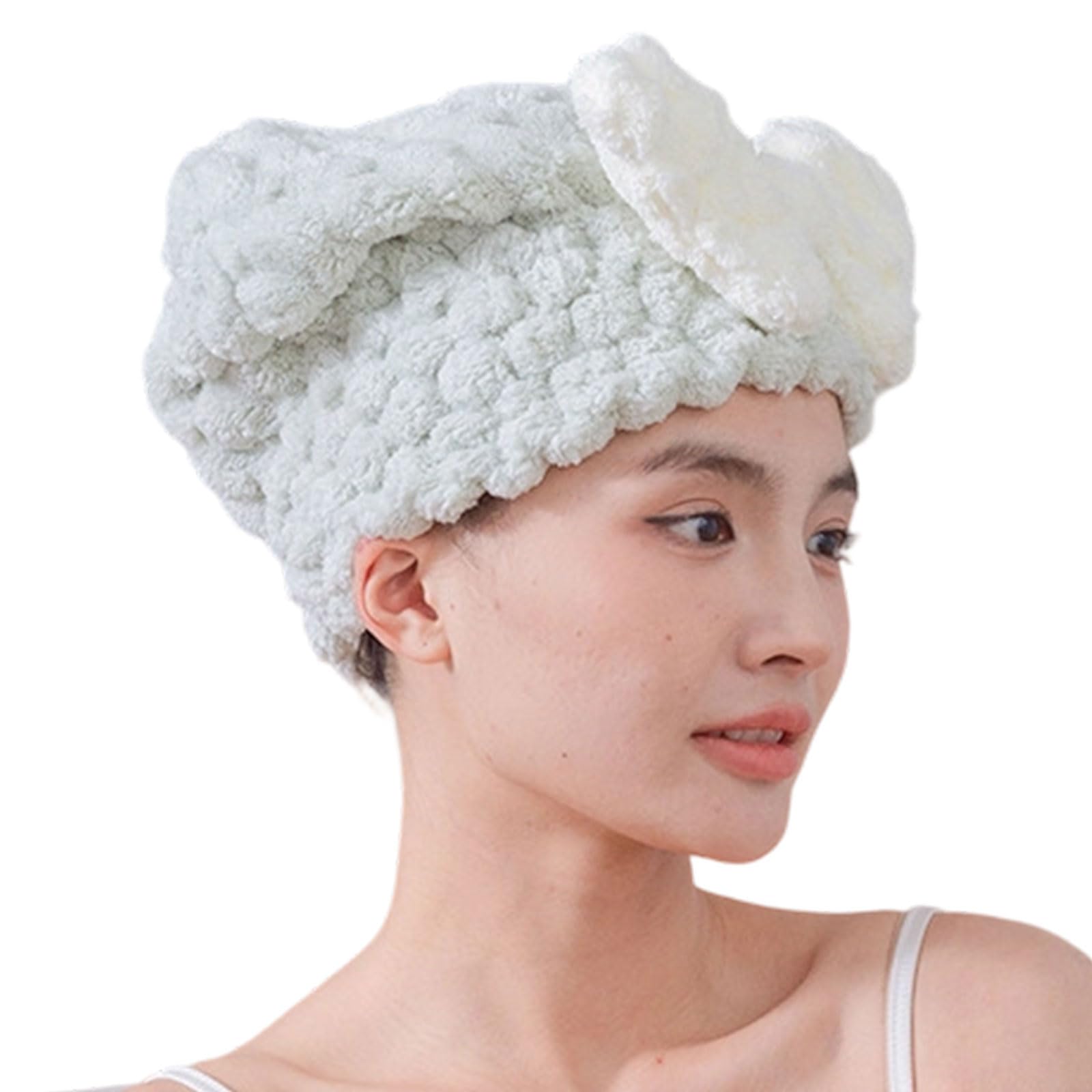 YROHGKPN Super Abosrbent Shower Cap Quick Drying Soft Elastic Hair Towel Wrap Turban with Bowknot Design for Swim Gym Bows Design Cap
