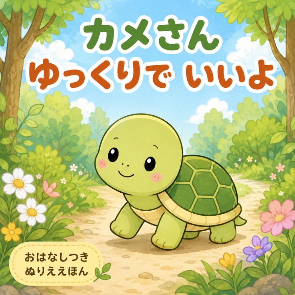 カメさん　ゆっくりで　いいよ: おはなしつき　ぬりええほん（3歳～5歳・知育） (よんで　ぬれる！　ぬりええほん)