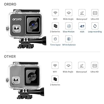 Amazon | アクションカメラ MAX 4K 60FPS， webカメラ 水中