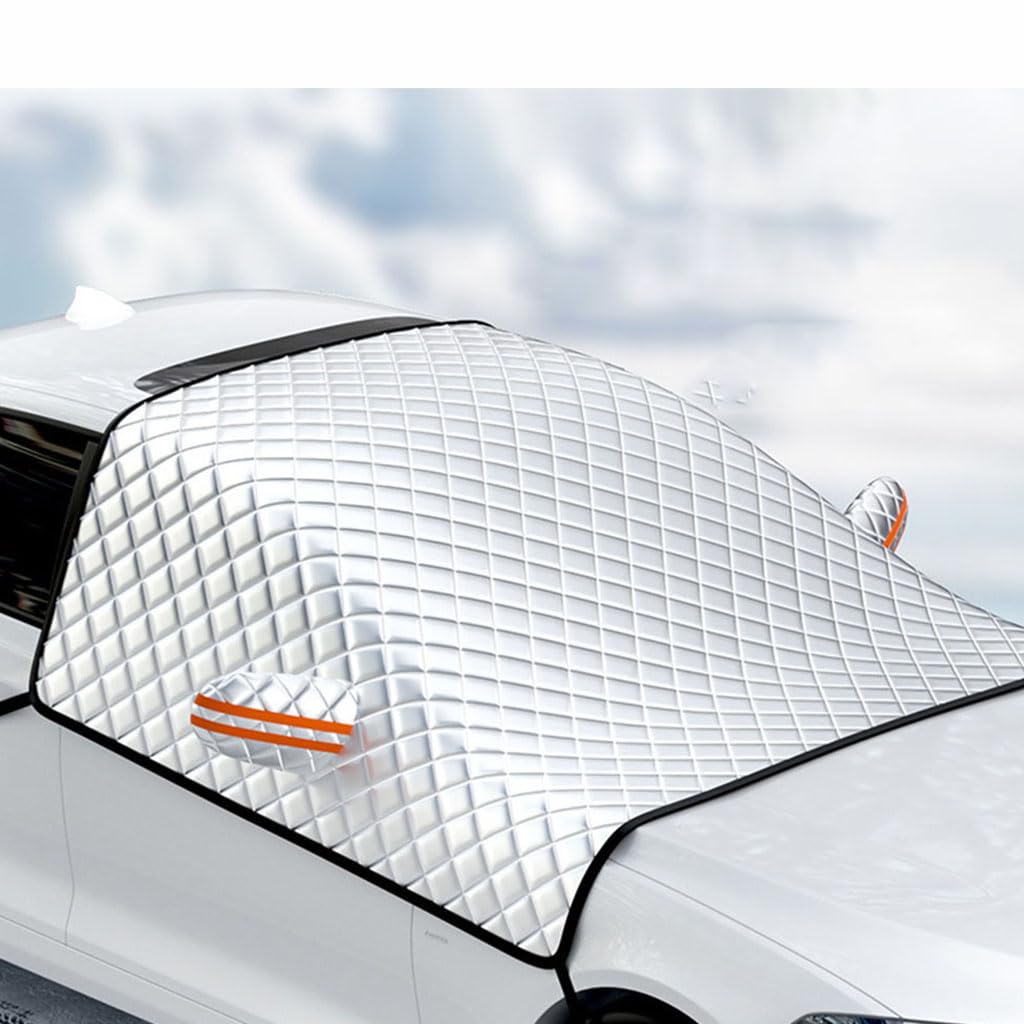 Auto Scheibenabdeckung für KIA Carens(7seats) 2007-2024,Ultra-Dick Faltbare mit Seitenspiegelabdeckung gegen Schnee Abdeckplane Zubehör