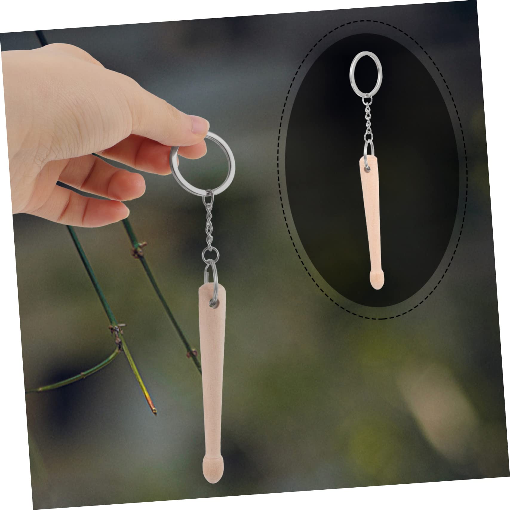 Schlüsselanhänger, 2 Stück Drumstick-Schlüsselanhänger, Handtasche, Tote, Miniatur-Dekoration, Schlüsselhalter for, Tragetasche, Mini-Schlüsselring