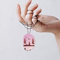 Vista 6 de OLYCRAFT Plantillas de arcilla de 4 x 5 pulgadas: patrones de árboles, ciervos y pájaros, plantillas de malla no adhesivas y reutilizables