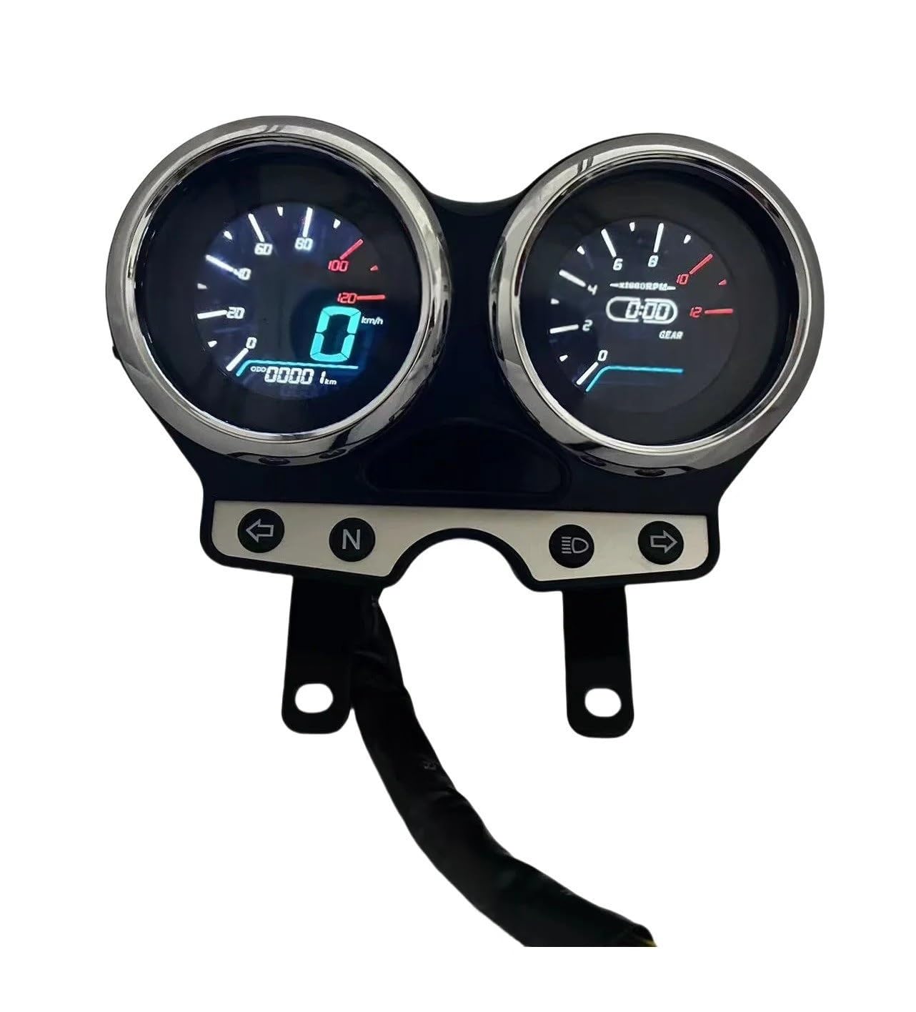 Contachilometri Moto LED Tachimetro Tester Contagiri Gruppo Nero Per Sì 125 GT125 EN125 EN150 EN 150