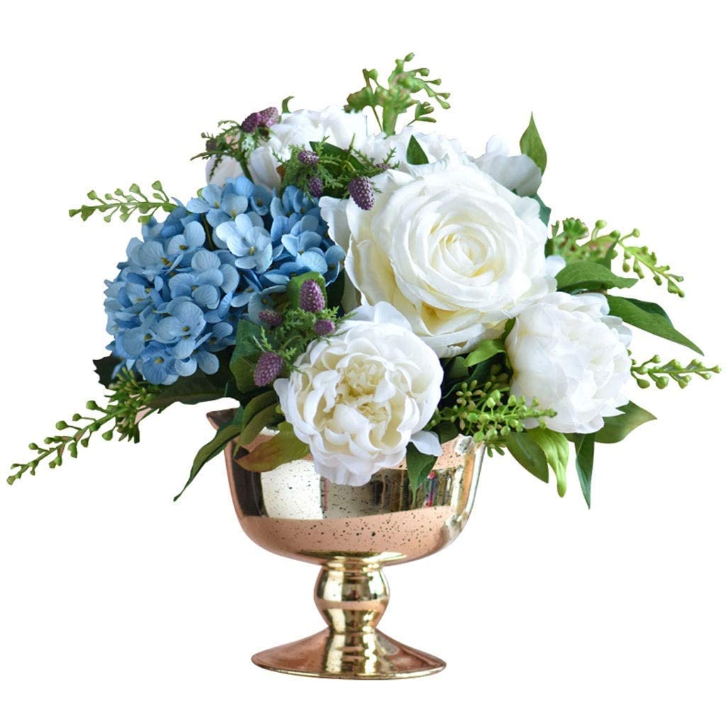DFGHNBVC Artificial Flower With Vase Fake Silk Bouquet Artificial Flowers