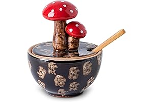 Cute Ceramic Mushroom Salt and Pepper Shakers