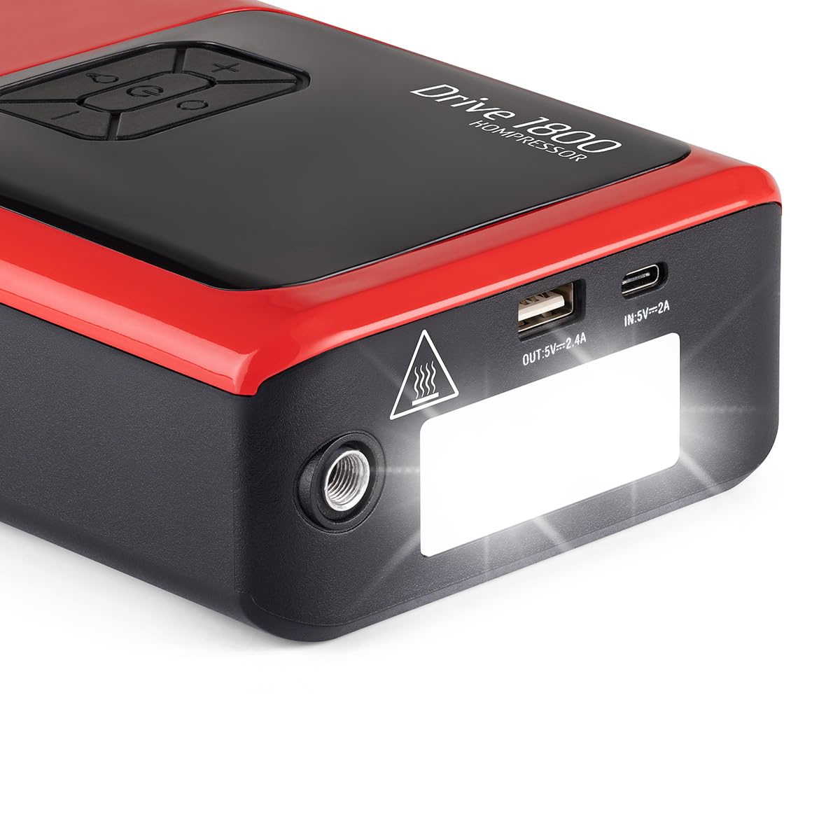 Telwin Drive 1800 Kompressor, Démarreur Booster Multifonction 12V Portable et Ultra-Compact pour Voiture, Moto, Bateau avec Compresseur Intégré, Powerbank et Lampe LED, 1800A démarrage Max