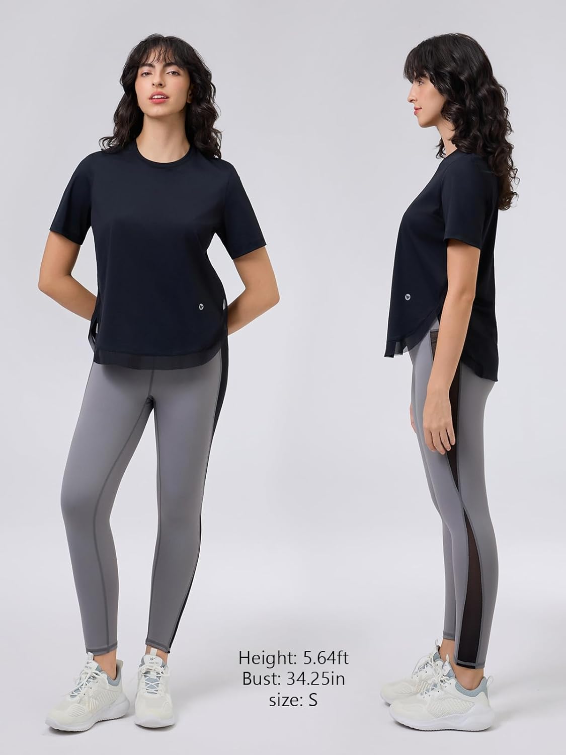 AARYA Women's Cooling Workout Tops Short Sleeve Loose Fit Activewear - Quick Dry Athletic Shirts for Yoga Running Gym - Image 4