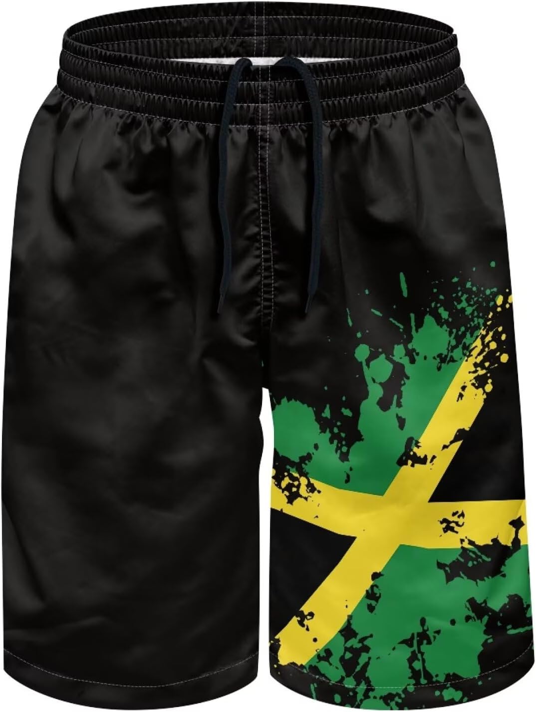 Swim Trunks for Men Polynesian Puletasi Traditional Board Shorts Quick Dry Swimwear Bathing Suits with Pockets