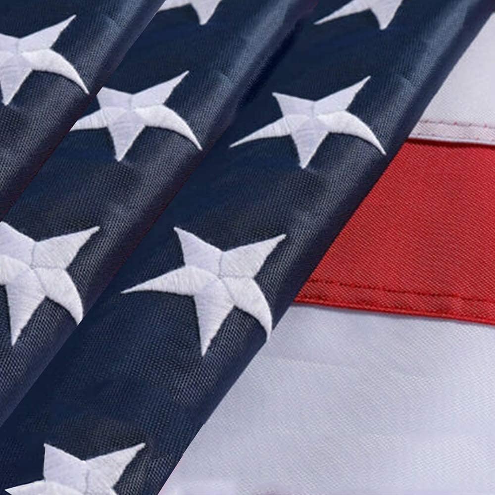 American Flags 3x5,USA US Flag, Sewn Stripes,Heavy Duty Durable Flags for Outdoors, Brass Grommets,The Best Embroidered Stars and Sewn Stripes American Flags.