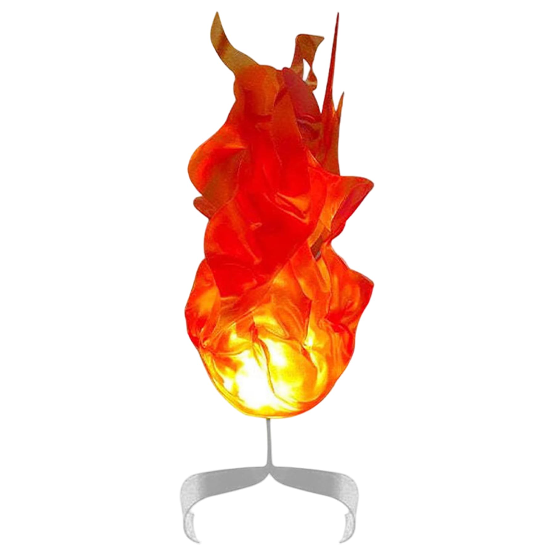 Boule de feu LED réaliste pour Halloween, décoration flottante sans flamme pour fête cosplay (rouge)