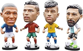 Football Figure, Football Figures, 10 cm PVC Football Star Action Figures, Mbappe Messi Ronaldo Neymar Figure, Toy Model Doll for Football Lovers