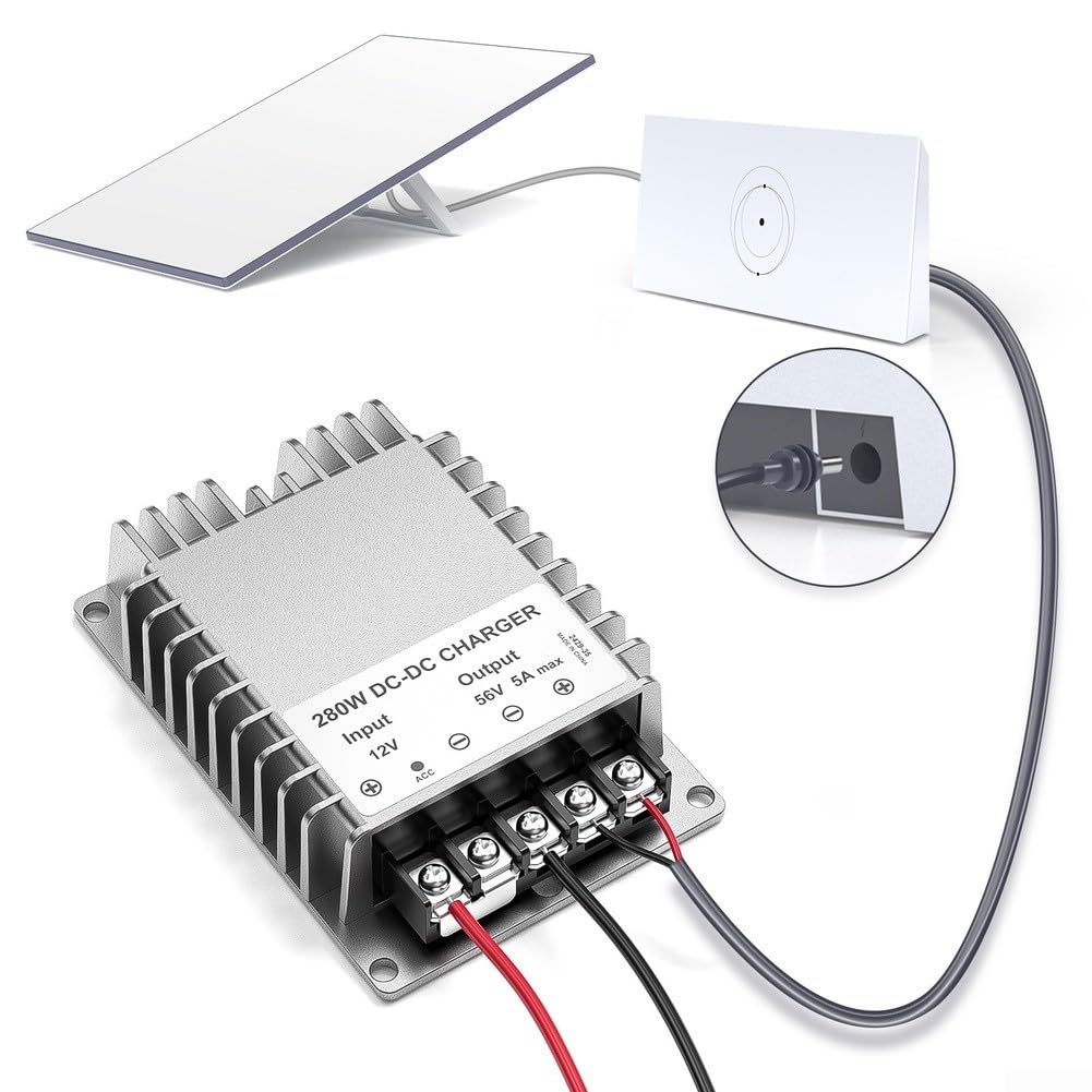 DC-DC Booster Converter 12V auf 56V 5A 280W Netzteil für Starlink Aluminiumlegierung Kompakt