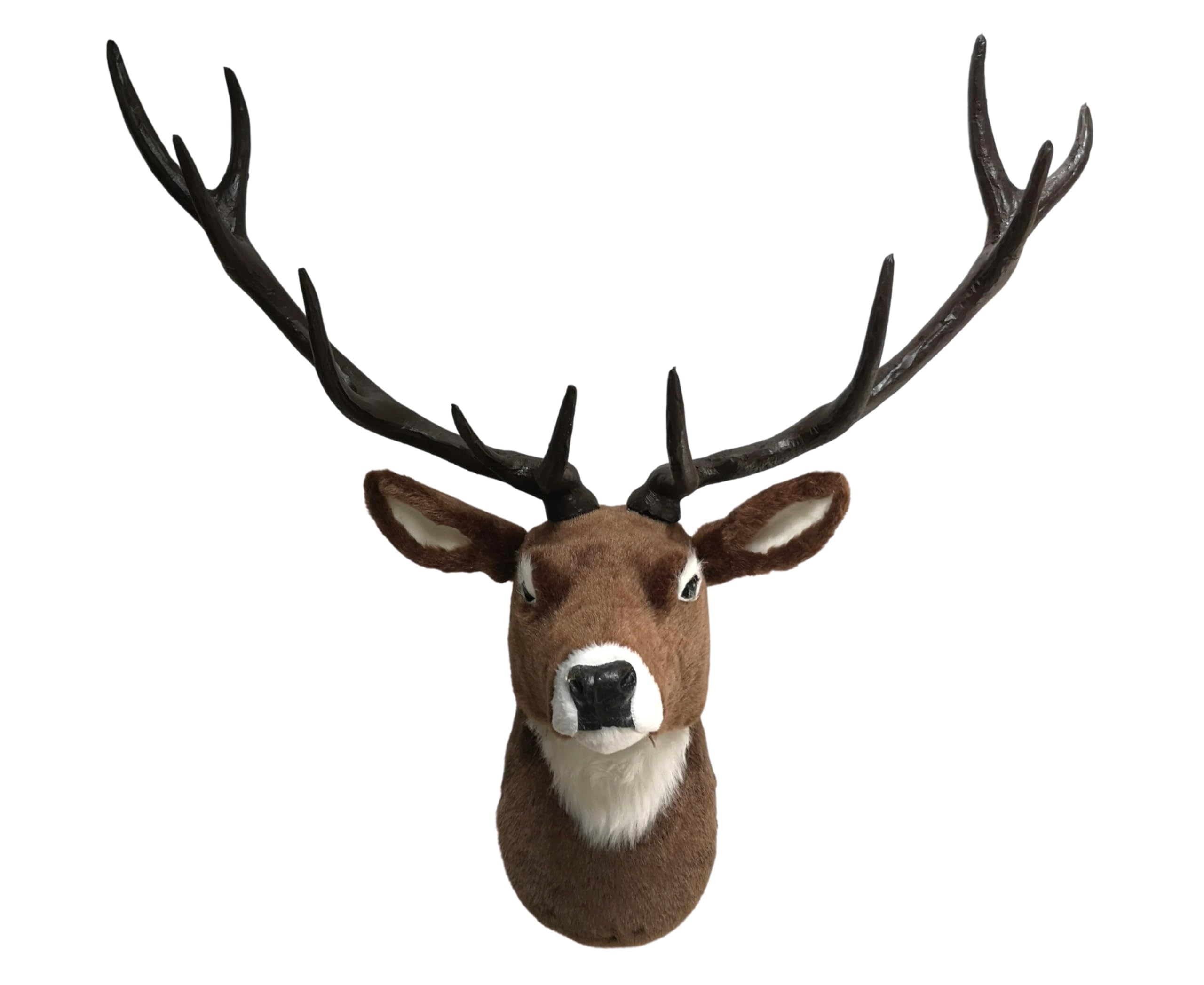 Generisch XXL groß Deko Figur Wand Hirschkopf Hirsch braun Rentier Geweih Wanddekoration
