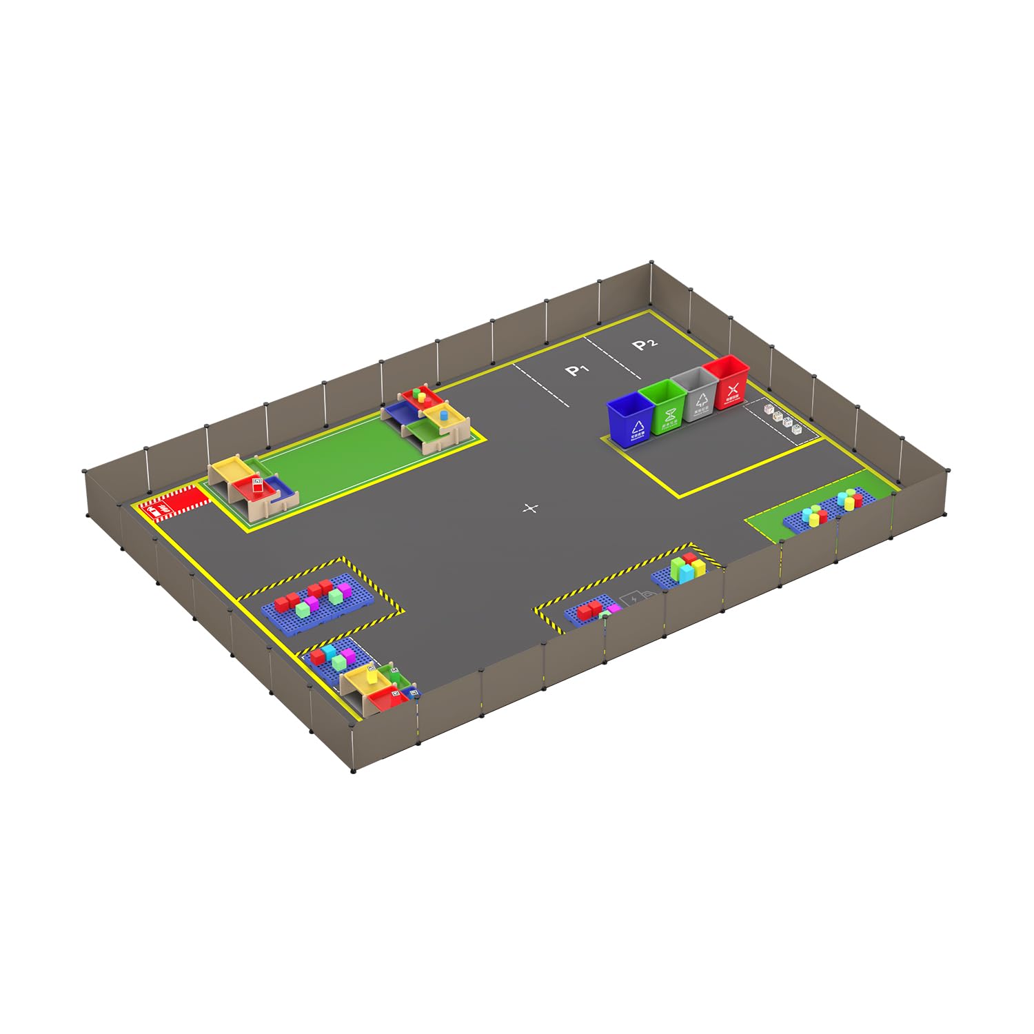 Yahboom ROS Robot Toy Map (Large Model Scene Sandbox+Fence)