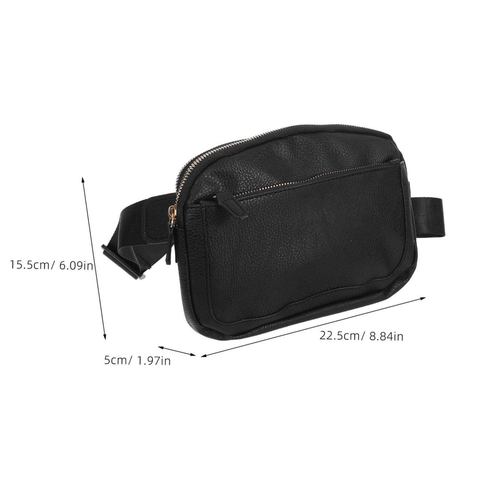 Toddmomy Adjustable PU Waist Bag for Women Stylish Outdoor Mobile Pouch with Spacious Interior for Travel Shopping and Daily Use Lightweight Crossbody Fanny Pack with Sturdy Accessories