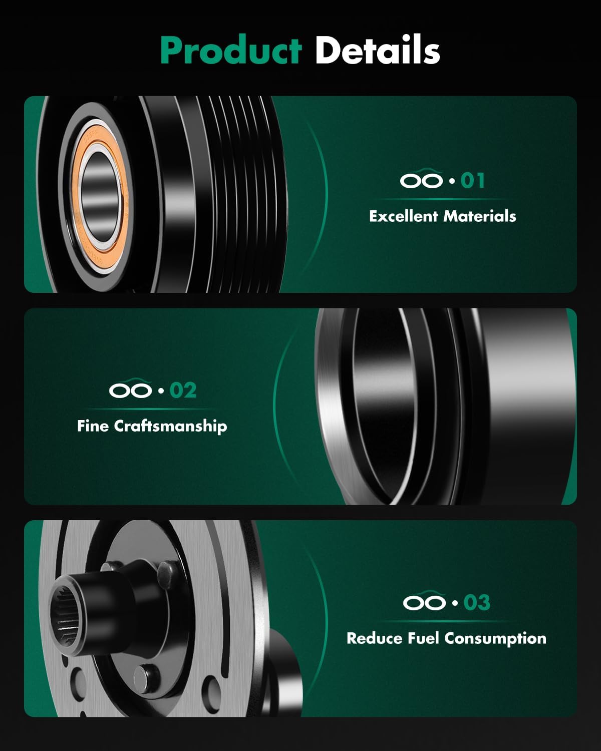 SCITOO AC Compressor Clutch Fit for Jeep Liberty 3.7L 2006 2007 2008, for Dodge Nitro 3.7L 4.0L 2007-2008