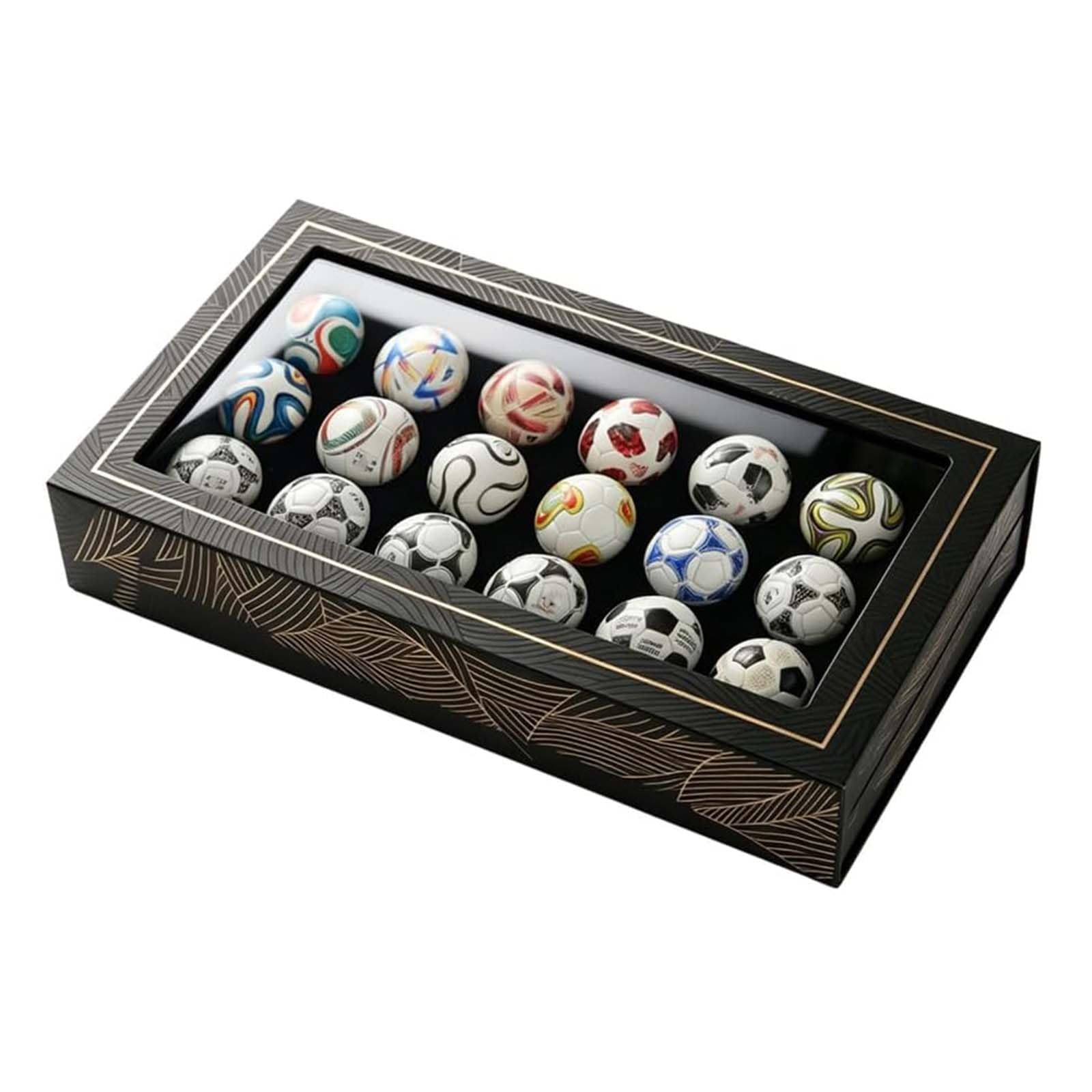 Mini ballon de football fabriqué à la main - Figurines de collection 1970-2026 - Réplique de football mondial de football, affichage de bureau et souvenir de sport - Cadeau pour les fans de football
