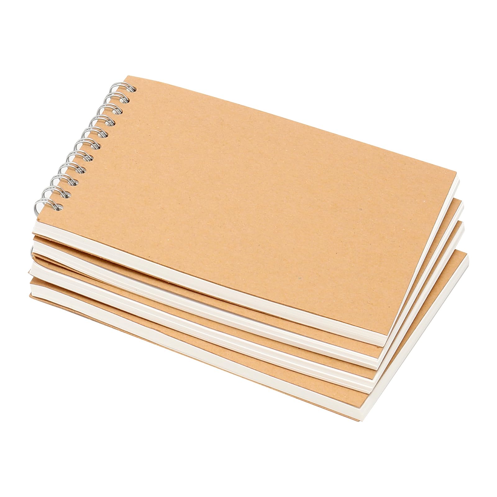 GINLANK 35 quaderni da disegno formato A6, rilegatura a spirale superiore, copertina in carta kraft, blocco per schizzi, disegno, scrittura, 120 pagine/60 fogli