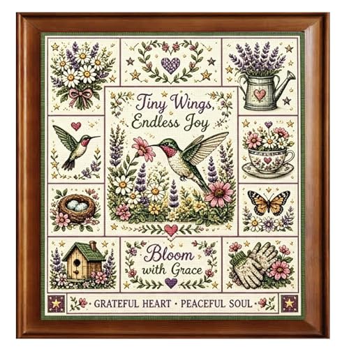 Kit broderie colibri pour débutants coffret complet pour s'initier aux loisirs créatifs
