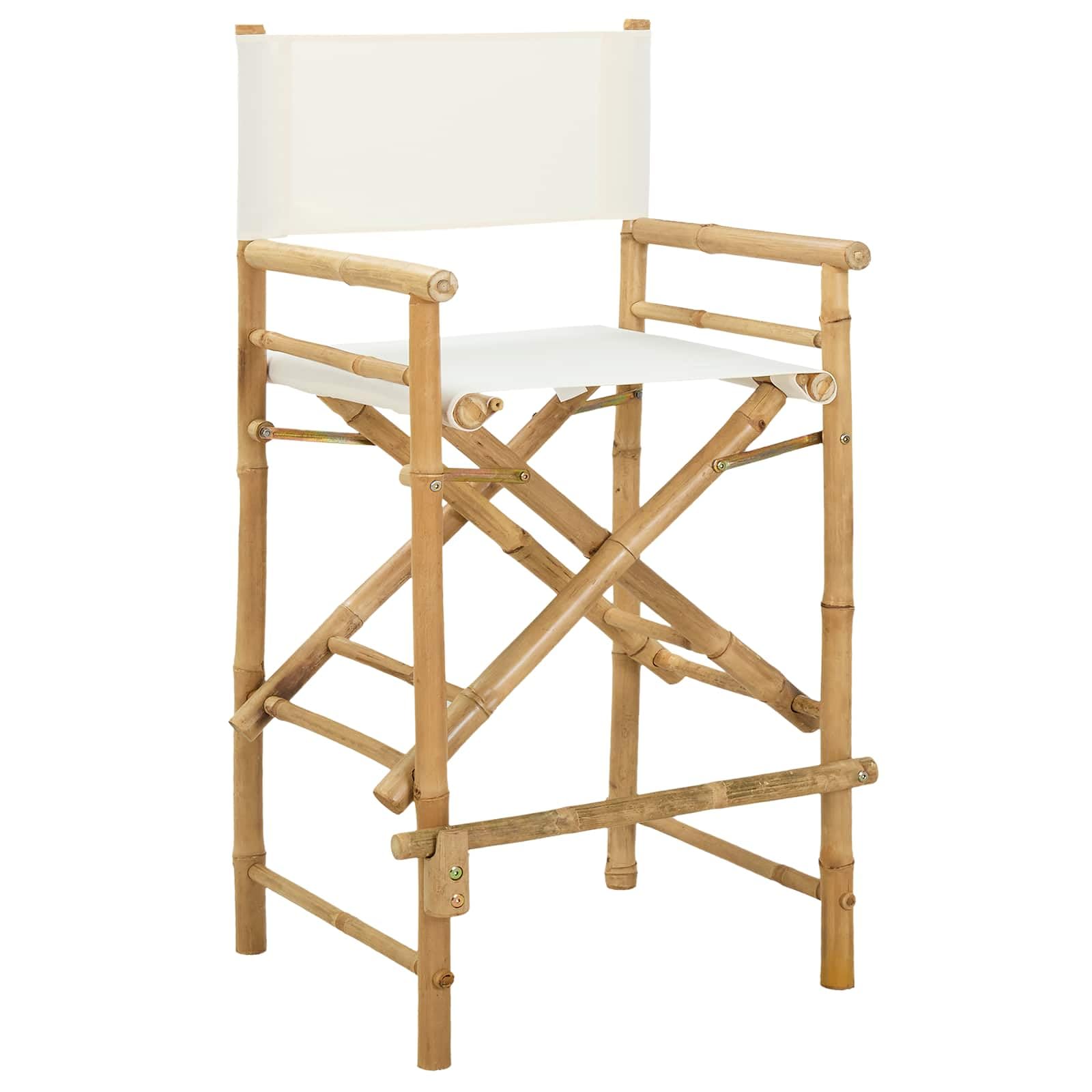 vidaXL Sedia Direttore Pieghevole 2 pcs Naturale Bambù, Sgabello Utility Moderno Pieghevole, per Interno ed Esterno, in Bamboo, Comodo e Versatile