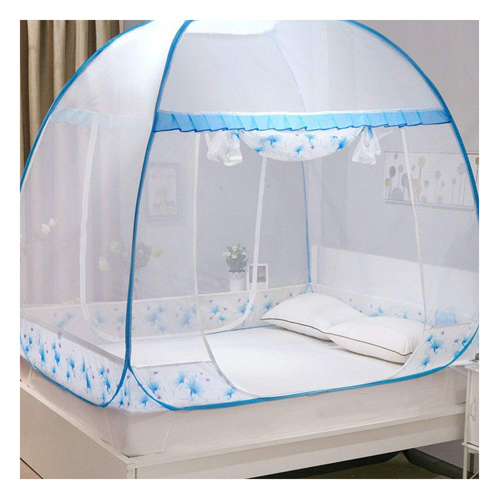 Zanzariera, Baldacchino per Letto Pop Up Pieghevole Facile da Installare con Fondo Anti Punture di Zanzara per Letto Campeggio Viaggi Casa All'aperto,3,1.2 * 2m