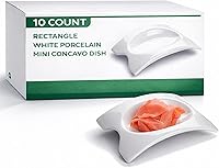 Vista 10 de Restaurantware Platos de Aperitivos de Porcelana de 4 Pulgadas x 4 Pulgadas, 10 Platos Triangulares para Salsas - Aptos para Microondas, Aptos