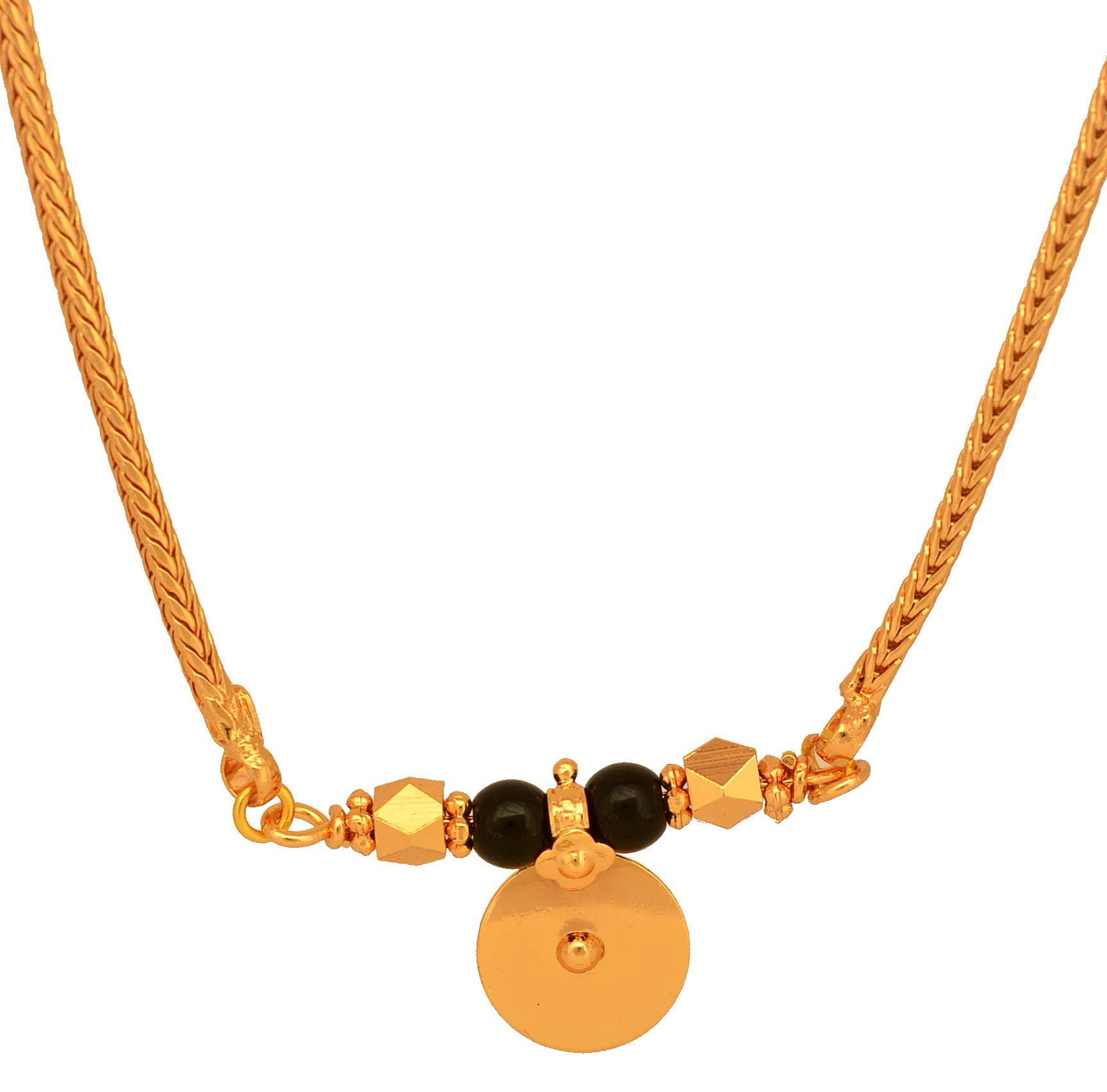 Radha's Creations Golden Mangalsutra 30" Length With Vati Tanmaniya One Gram Gold Traditional No.309 For Womens