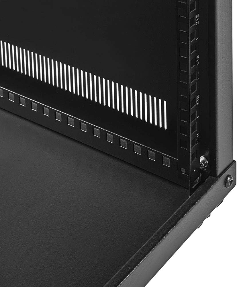 NavePoint 9U Portable Server Rack with Casters - 9U Network Rack Open Frame with Adjustable Rails, 132lbs Capacity - Up to 22.6" Deep 19-Inch Rack for IT Equipment, Telecom & A/V, Black