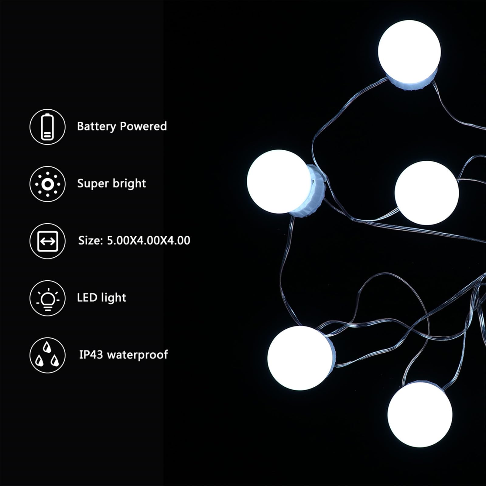 DOITOOL Kit D’éclairage LED pour Miroir de Coiffeuse Usb, 10 Ampoules