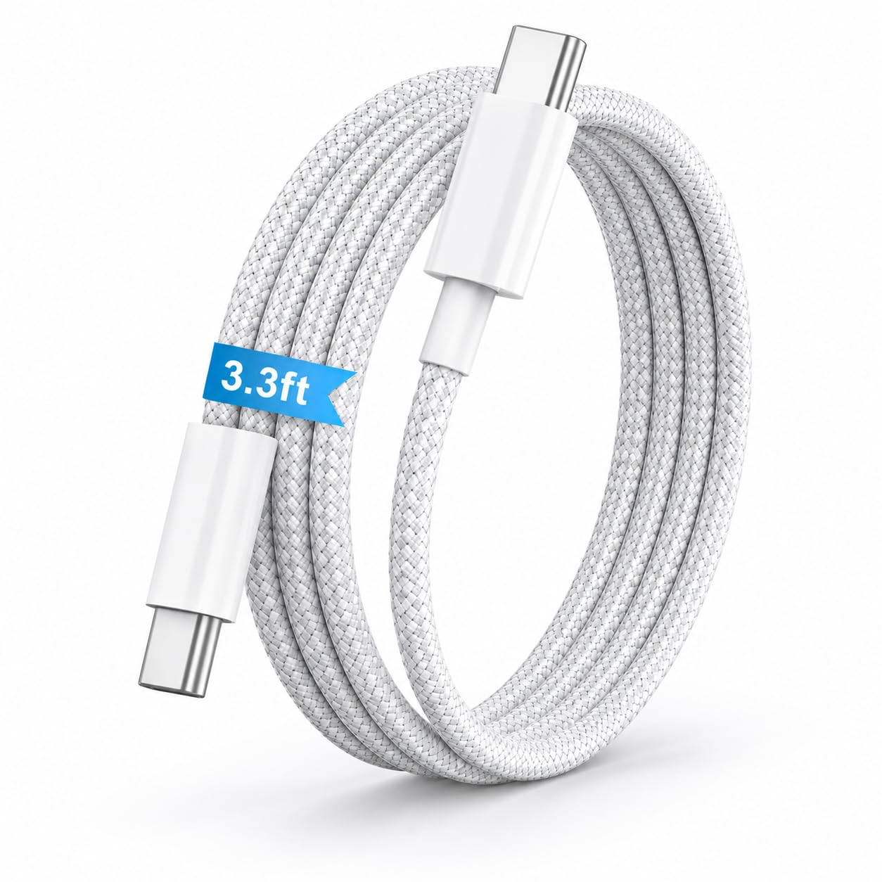 [Original] 60W Type C PD-Fast Charging Cable Compatible with iPhone 17/16/15/ Pro Max/Pro/Plus/Air/E/Google Pixel 10/Samsung S26/S25/ Laptop/MacBook| 60Watt | Mfi Certified, 6 Months Warranty,White-picture-20