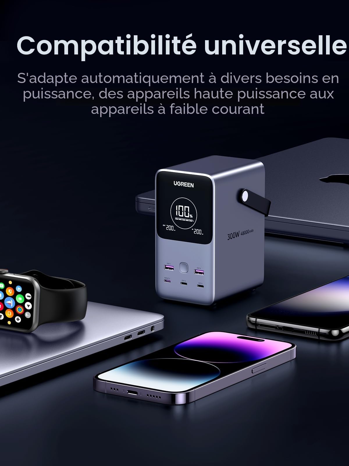 Ugreen Power Bank 300 W 48 000 mAh Charge Rapide Portable