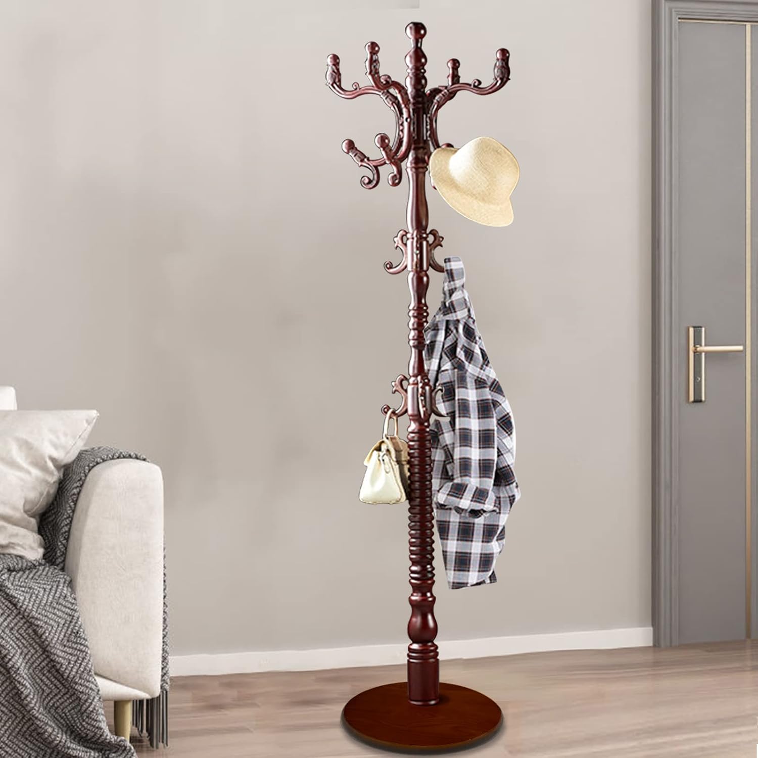 Wooden Coat Rack Stand, HighGrade Coat Racks freestanding